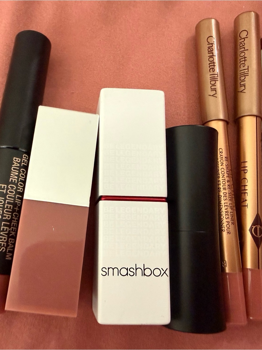 Lot of 7 mini lip color products. Lipstick, lip liner, lip pencil